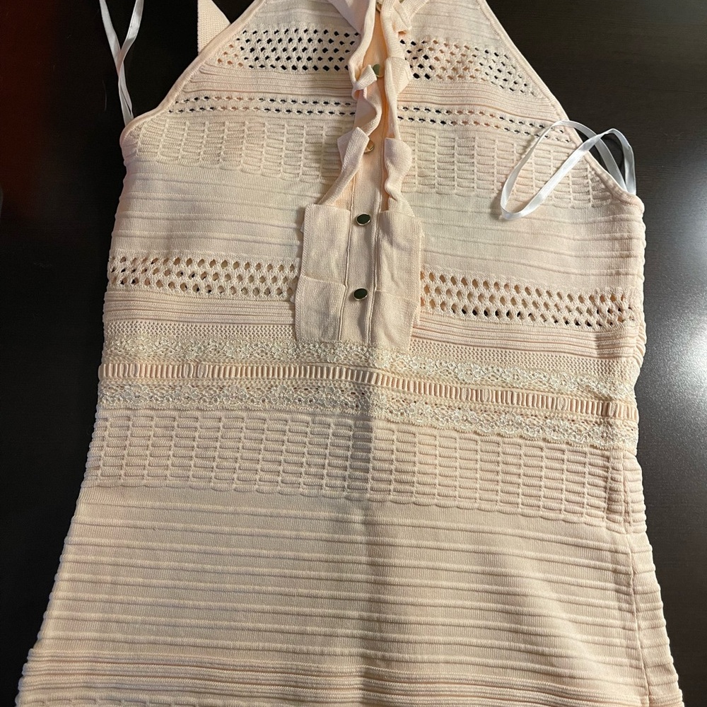 Elegant Cream Sleeveless Top